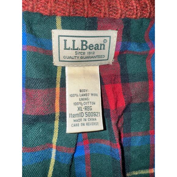 L.L. Bean Men's Rust lined Sweater - 100%Wool - size Large - OB - Picture 6 of 12
